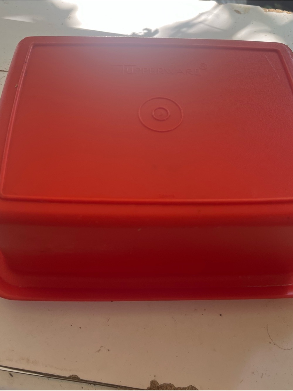 Tupperware Red Rectangular Storage Container - Picture 2 of 2